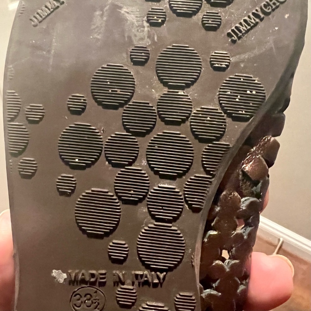 JIMMY CHOO Momo bronze leather ballet flats. Size 38.5. Made in Italy - Picture 8 of 8